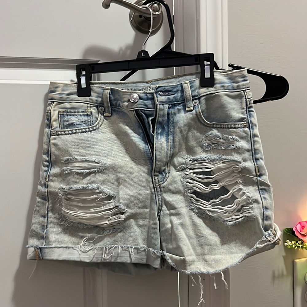 jean shorts with rips